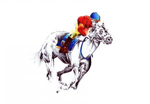 Galloping Race Horse