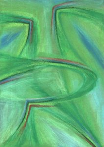 Green Abstract Flow by Kulik