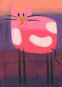Happy Pink Cat