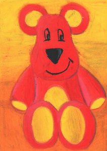 Happy Red Teddy Bear by Kulik