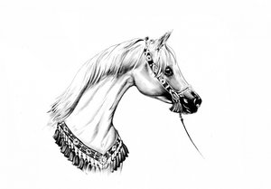 Horse Art Drawing Sketch 16 by Kulik