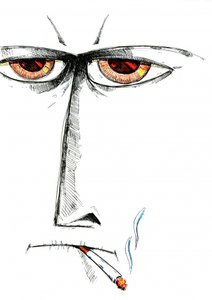 Intense Smoking Man by Kulik
