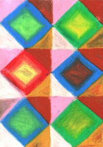 Interlocking Color Diamonds by Kulik