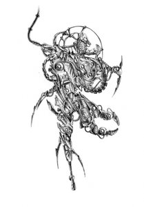Intricate Cybernetic Figure