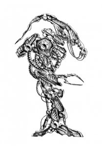 Intricate Mechanical Robot
