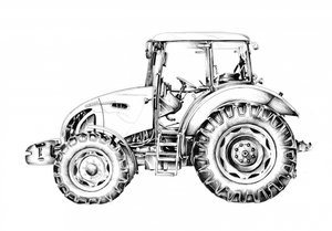 Modern Tractor Drawing