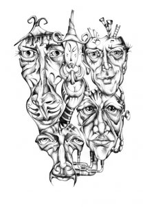 Mysterious Distorted Faces