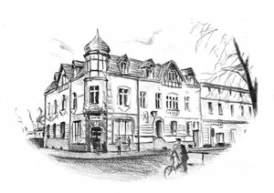 Old Town Drawing by Kulik