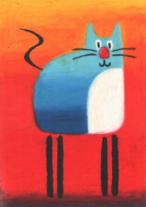 Playful Blue Cat by Kulik