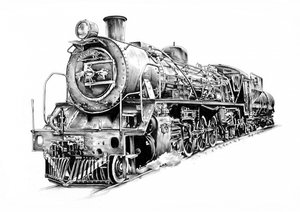 Powerful Steam Locomotive