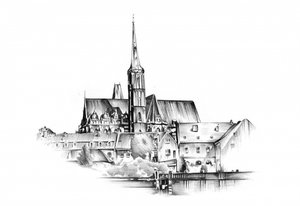 Riverside Cathedral Drawing