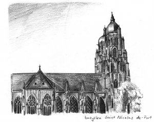 Saint Nicolas Basilica Sketch by Kulik
