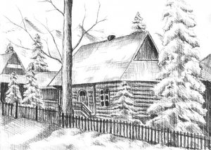 Snowy Winter Cabin