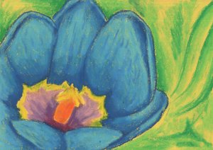 Vibrant Blue Bloom by Kulik