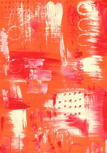 Vibrant Red Orange Abstract