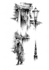 Walking Man City Sketch