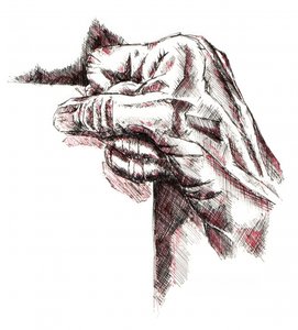 Weary Hand and Book