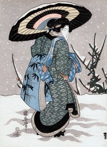 Girl in Snow Storm