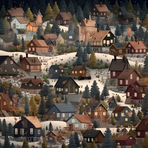 Image of Houses in Cartoon Style 1