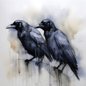 View of 2 Anatomically Correct Ravens 4