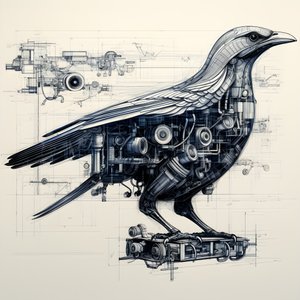 Steam Mechanical Bird Blueprints by Da Vinci 4