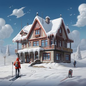A House with a Ski Cap 3