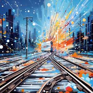 An Abstract Painting Full of Fantasy, Rail Photography 1