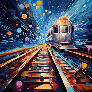 An Abstract Painting Full of Fantasy, Rail Photography 3