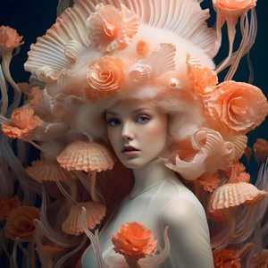 A Close Portrait of the Beautiful Underwater Actinia Sea Anemones Flower Goddess 3
