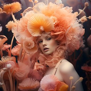 A Close Portrait of the Beautiful Underwater Actinia Sea Anemones Flower Goddess 4