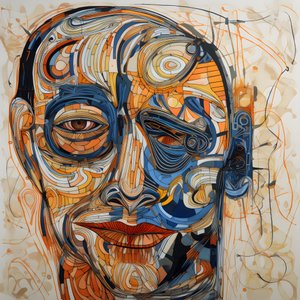 Face, Spiral for Eyes and a Bird for the Nose 3