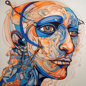 Face, Spiral for Eyes and a Bird for the Nose 4