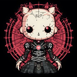 Hello Kitty as Pinhead Shirt Design 3