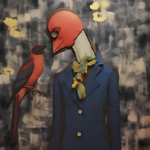 Wooden Doll and Bird 1