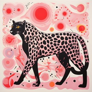 Leopard Stripes with Swirls and Bows 2