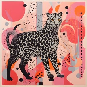 Leopard Stripes with Swirls and Bows 3
