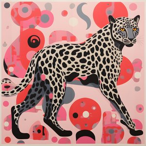 Leopard Stripes with Swirls and Bows 4