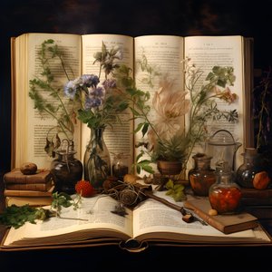 Visual representations of theories about the manuscript, such as herbal medicine guides, alien languages, and elaborate hoaxes 4