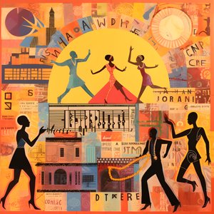 Colorful People Dancing in a Sunlit Area, Dancing with Stars and Suns 1