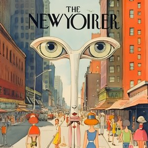 Colorful New Yorker Cover Vintage Cartoon Gag 4