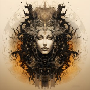 Leonardo da Vinci Concept Sketch Album Artwork Root of a Tree Growing from the Earth and Reaching the Sky like Jack and the Beanstalk 3
