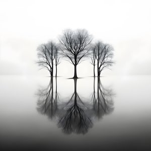 Black and White Photos of Trees on the Water 1 by Kurt Heppke