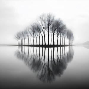Black and White Photos of Trees on the Water 3 by Kurt Heppke