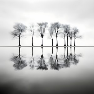 Black and White Photos of Trees on the Water 4