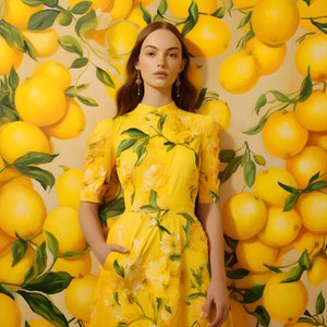 Various Yellow Lemon Motifs 3