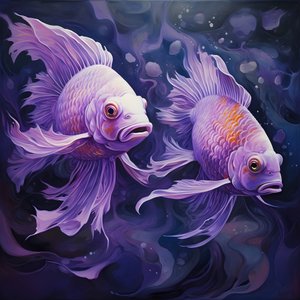two purple fish 2