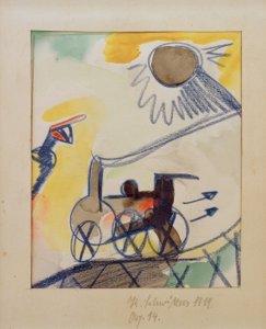 Aq. 14 (Locomotive Backwards) by Kurt Schwitters