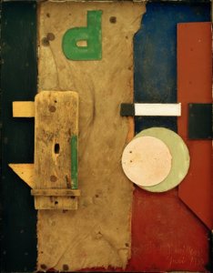 Merz Picture P Pink by Kurt Schwitters