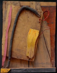Untitled (Merz Picture Pink-Yellow) by Kurt Schwitters
