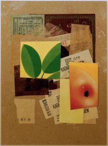 Untitled (With Apple Piece and Green Leaves)